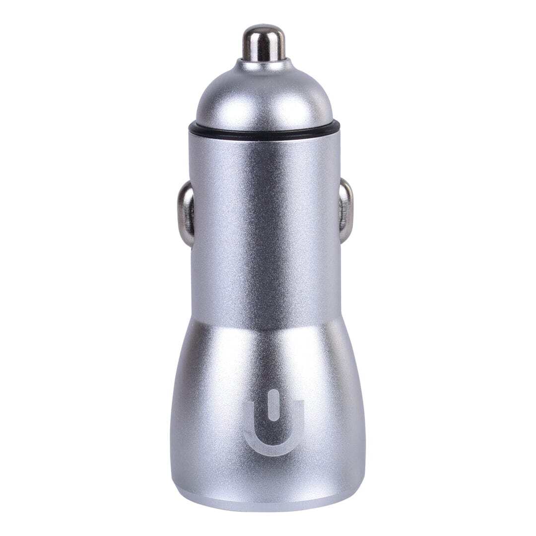 Usb-A & Usb-C Dual Port Quick Charge Car Charger For Android & Ios