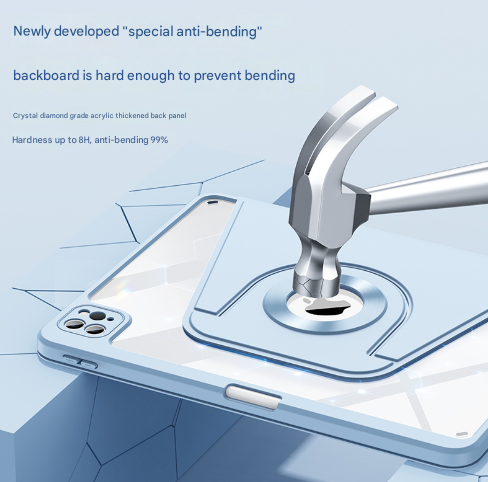 iPad Air 4/5 & Pro 11" (2018-2022) 360° Rotating Case with Pencil Holder - Black