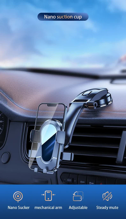 Universal Car Phone Mount - 360° Rotation Dashboard & Windscreen Holder