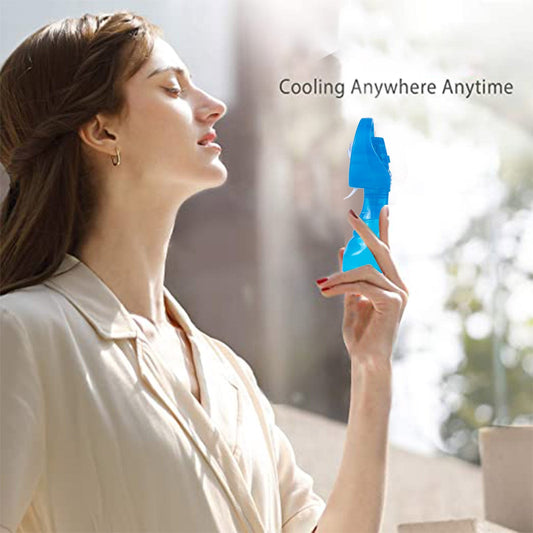 Handhold Battery Powered Water Spray Fan - Portable Cooling Mist Fan
