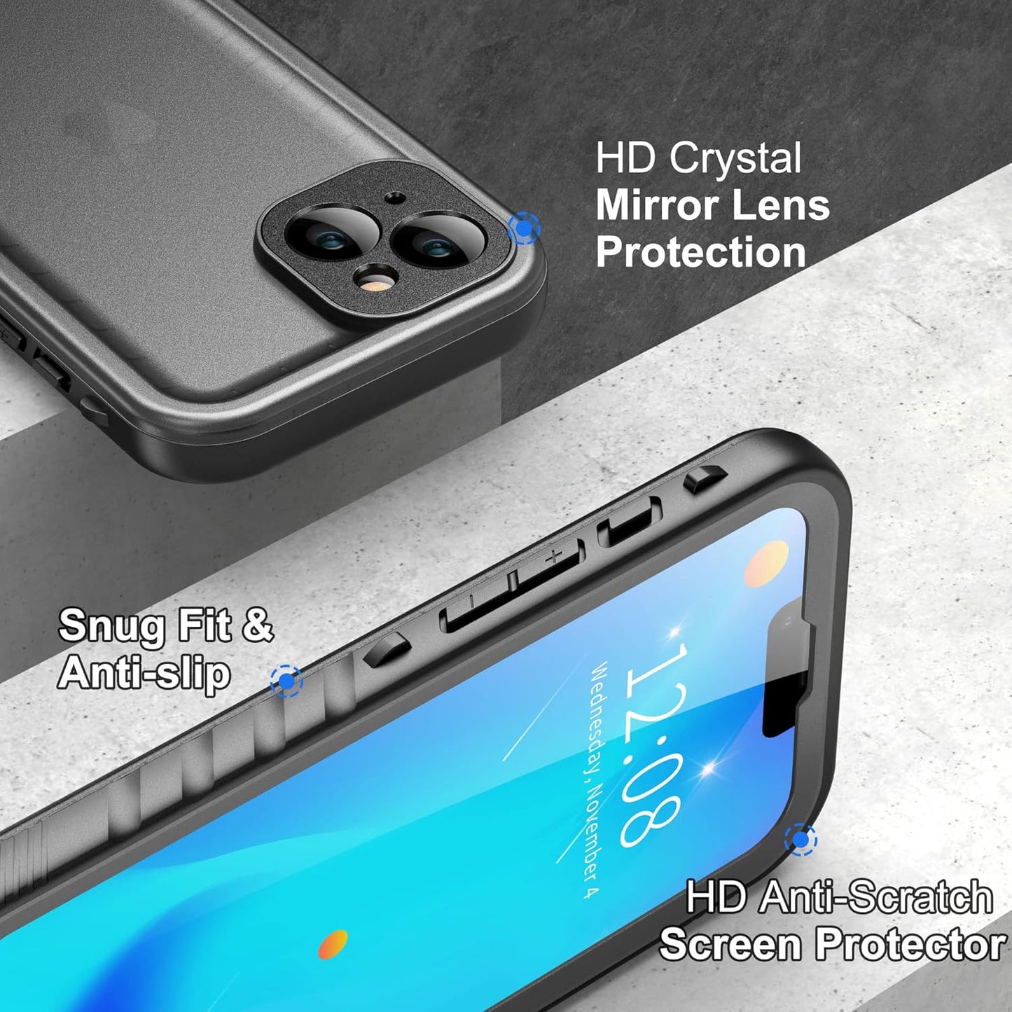 iPhone 13 Waterproof Case - Military Grade Shockproof Protection