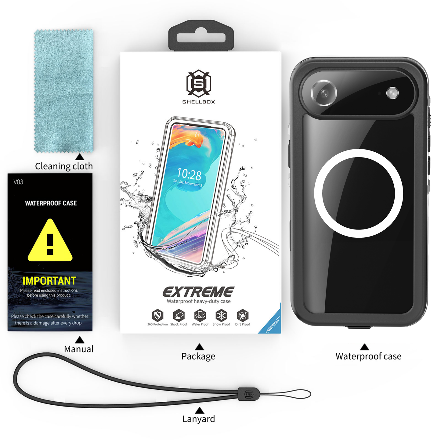 iPhone 17 Air Waterproof Case - Military Grade Heavy Duty Protection