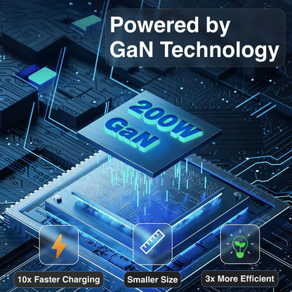 Laser 200W PD 3.0 GaN Wall Charger Black