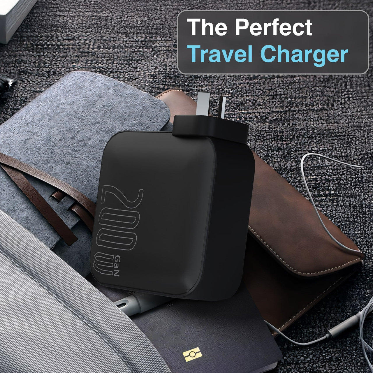 Laser 200W PD 3.0 GaN Wall Charger Black