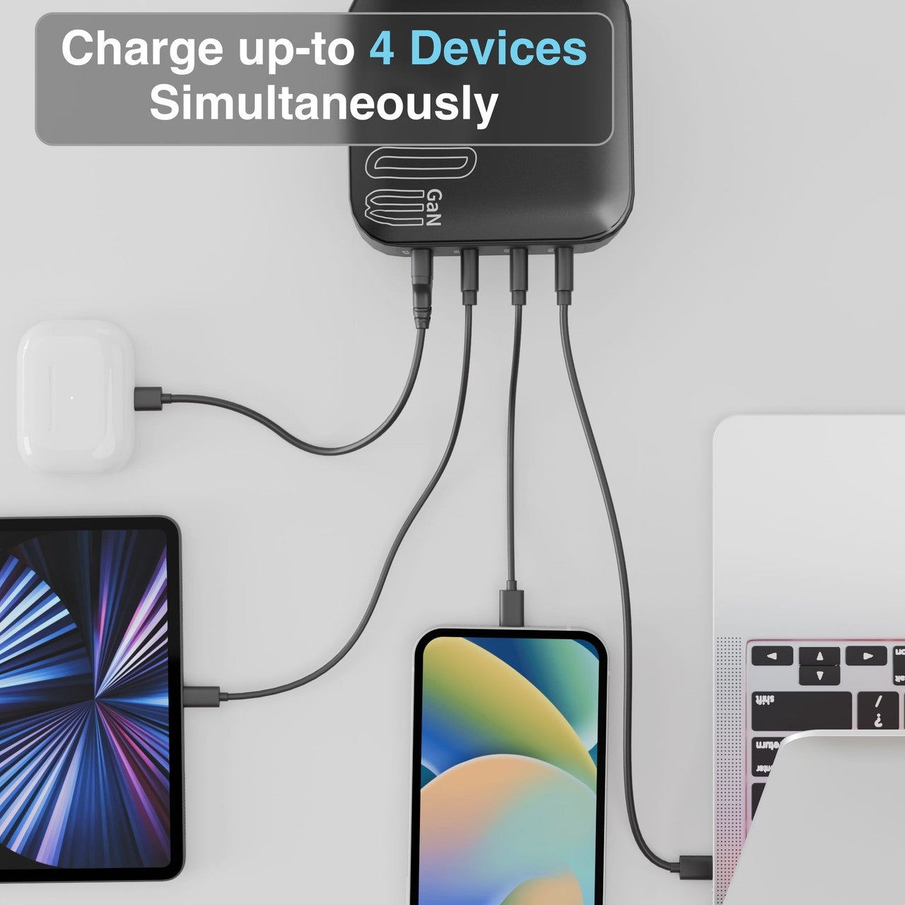 Laser 200W PD 3.0 GaN Wall Charger Black