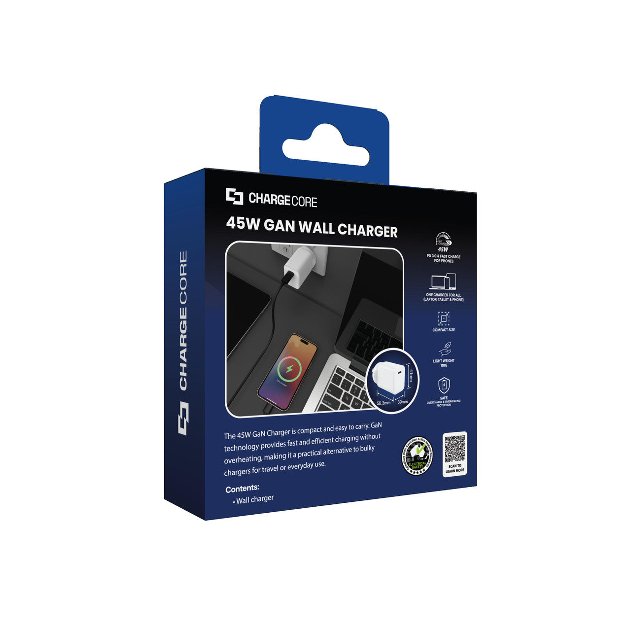 Laser Chargecore Pd Gan Usb-C Wall Charger