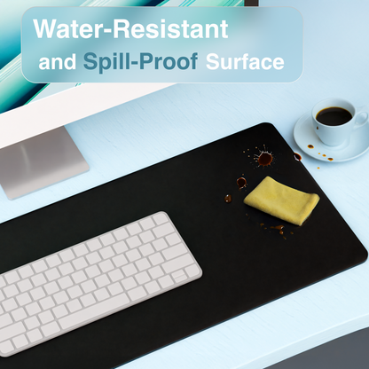 Laser Wireless Charging Desk Mat - 15W Fast Charging Mouse Pad - Black