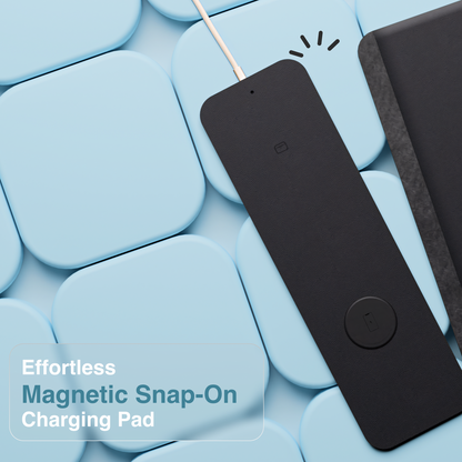 Laser Wireless Charging Desk Mat - 15W Fast Charging Mouse Pad - Black