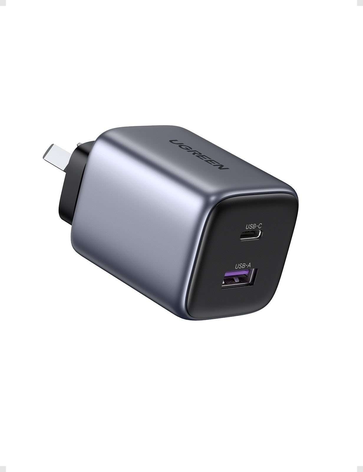 UGREEN Nexode 35W Dual Port GaN Wall Charger - USB-C PD & USB-A Fast Charging