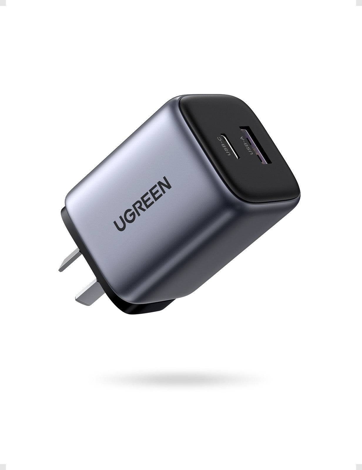 UGREEN Nexode 35W Dual Port GaN Wall Charger - USB-C PD & USB-A Fast Charging