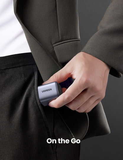 UGREEN Nexode 35W Dual Port GaN Wall Charger - USB-C PD & USB-A Fast Charging