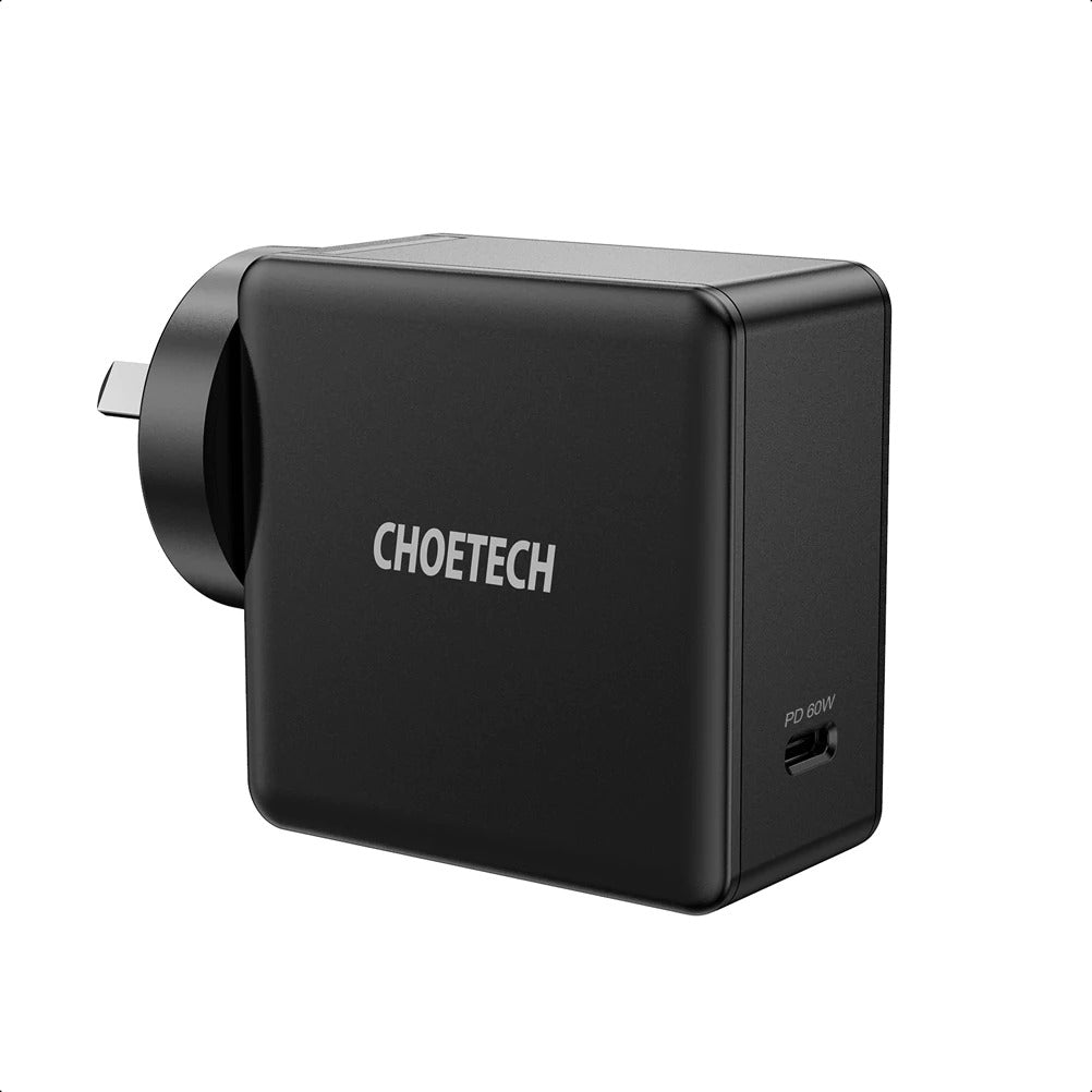 Choetech 60W USB-C Wall Charger - PD 3.0 Fast Charging Foldable Adapter