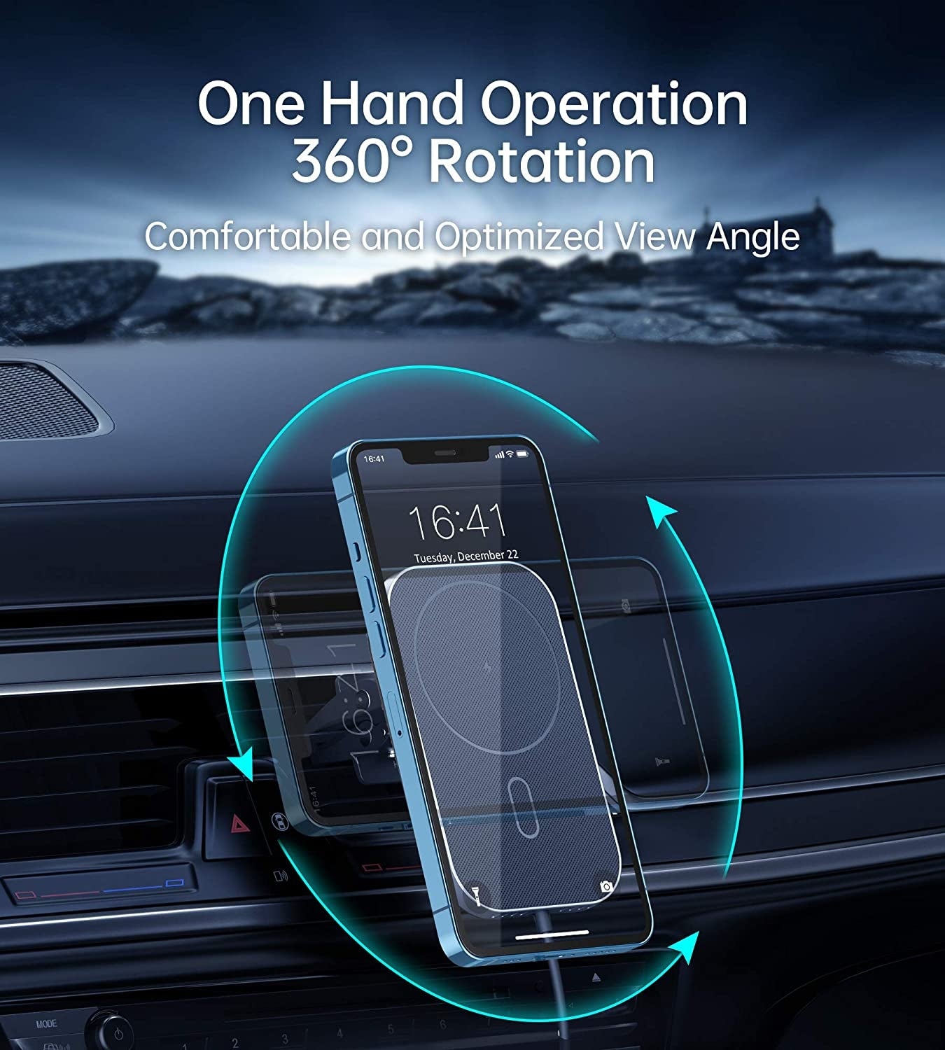 CHOETECH T200F-201 15W MagLeap Magnetic Wireless Car Charger - MagSafe Compatible