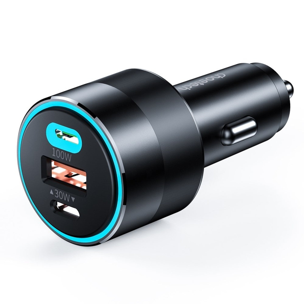 CHOETECH 130W Fast Car Charger - Dual USB-C PD 100W + USB-A Port
