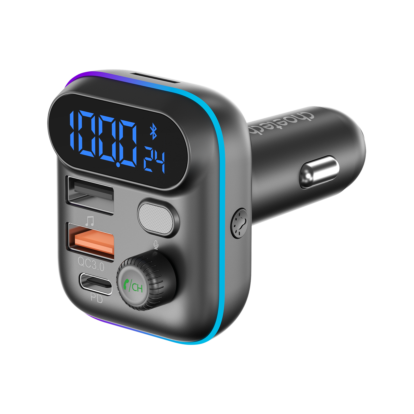 CHOETECH TC0050 36W Bluetooth FM Transmitter - PD Fast Charging Car Adapter