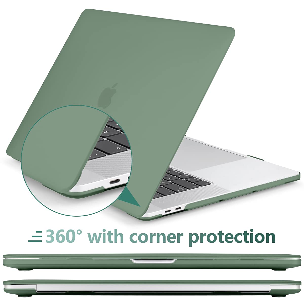 MacBook Pro 13" (2016-2023) Hard Shell Case + Keyboard Cover - Midnight Green