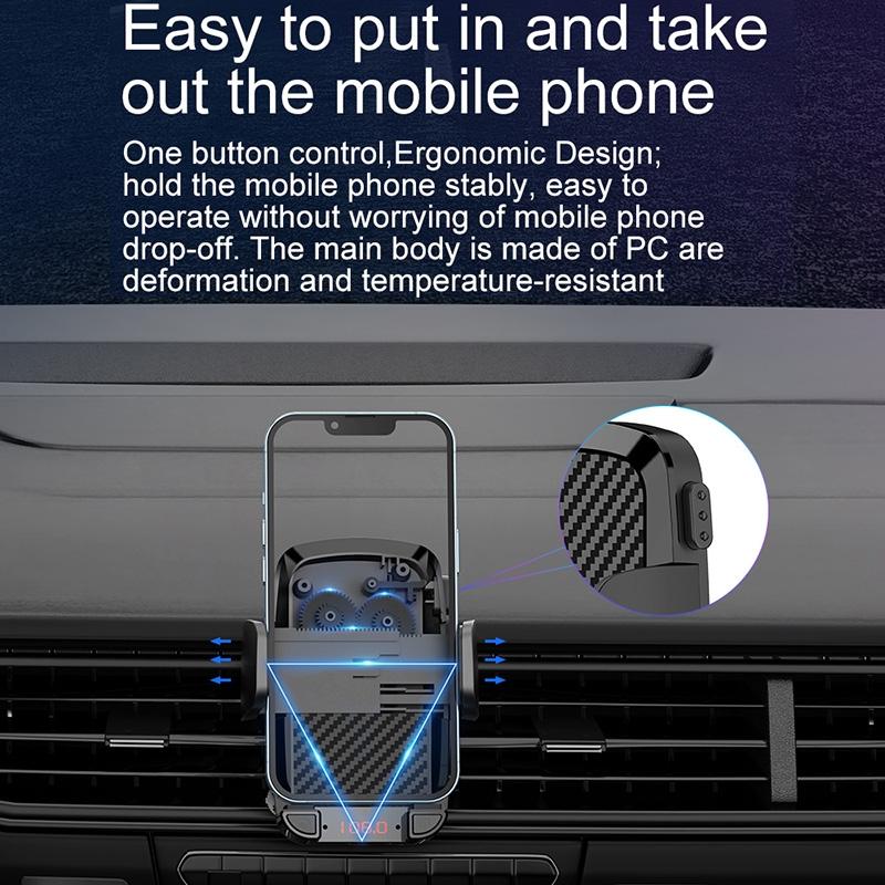 Bluetooth 5.0 FM Transmitter with Phone Holder - Wireless Car MP3 Player