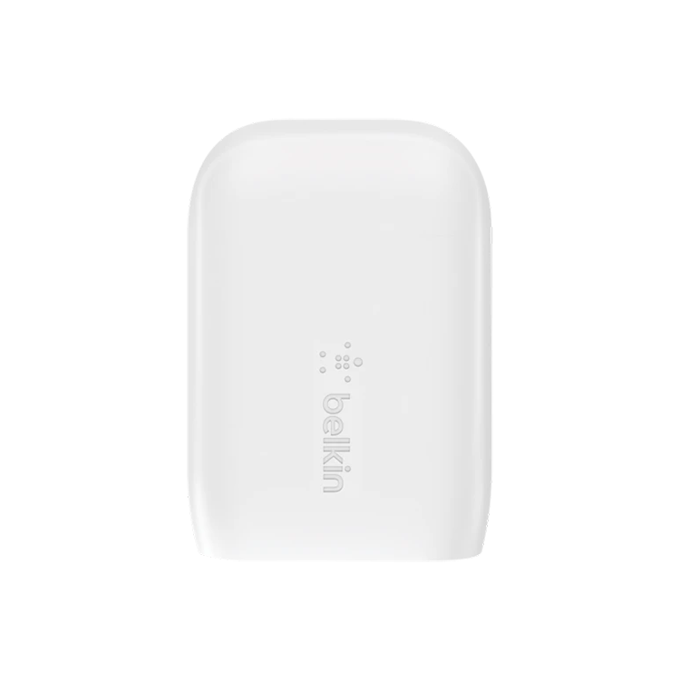 Belkin 42W Dual Port Wall Charger - USB-C (30W) + USB-A (12W) PPS Fast Charging - White
