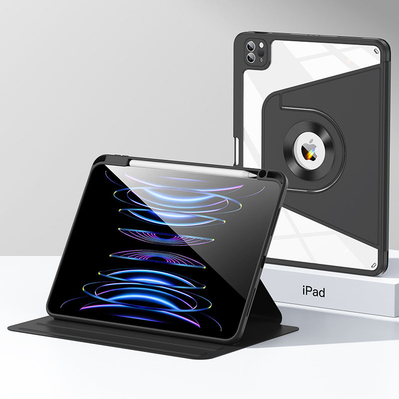 iPad Air 4/5 & Pro 11" (2018-2022) 360° Rotating Case with Pencil Holder - Black