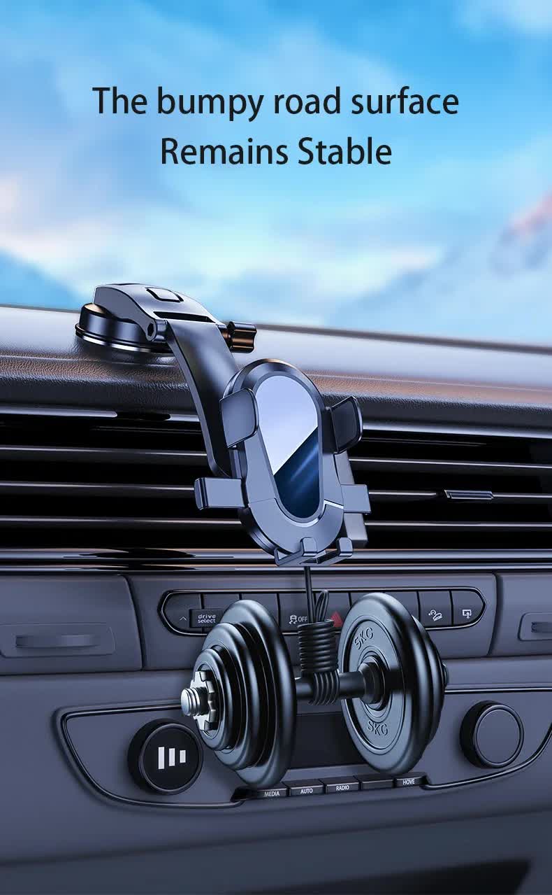 Universal Car Phone Mount - 360° Rotation Dashboard & Windscreen Holder