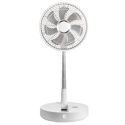 VEVOR 12" Foldable Oscillating Fan - Remote Control Rechargeable Standing Fan