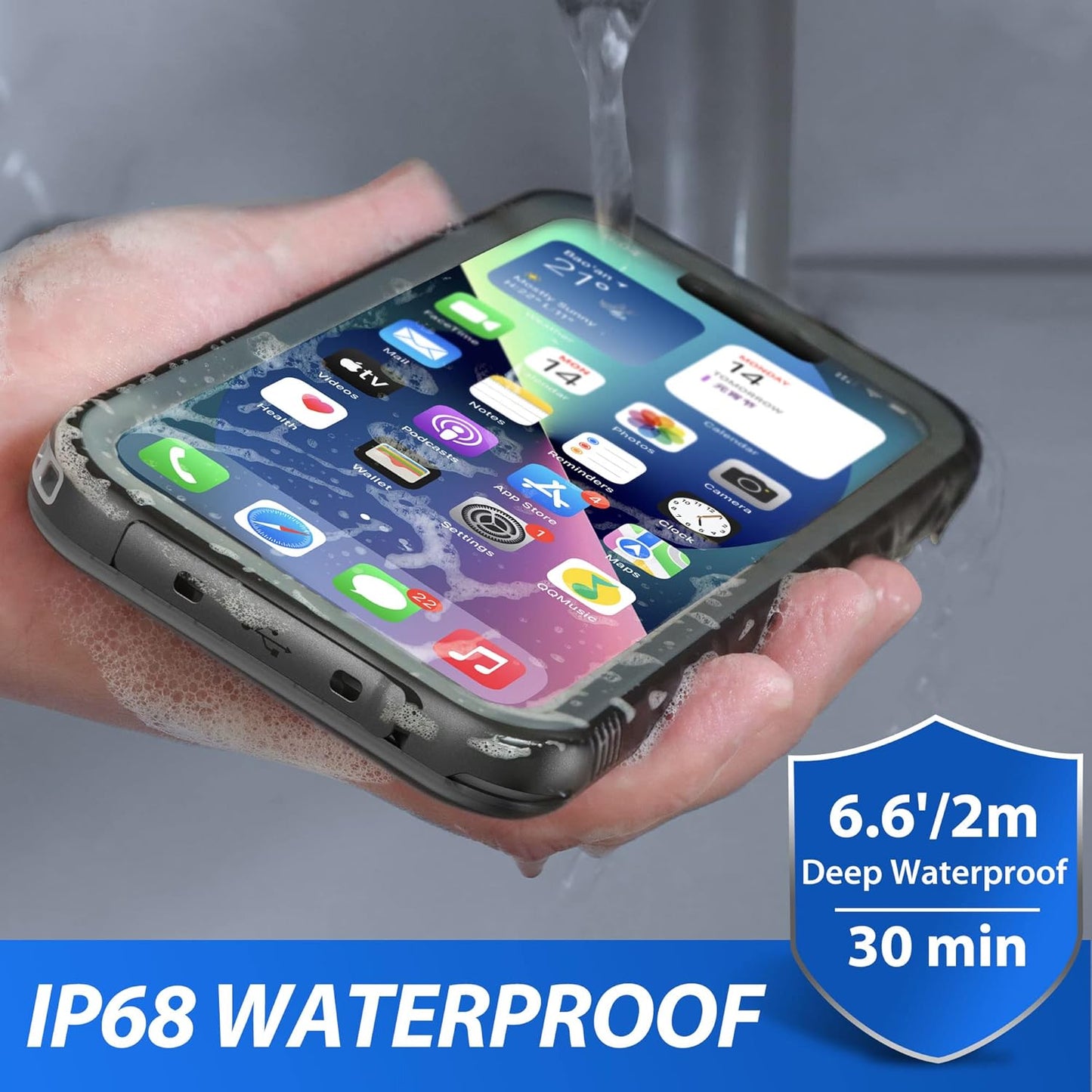 iPhone 13 Waterproof Case - Military Grade Shockproof Protection