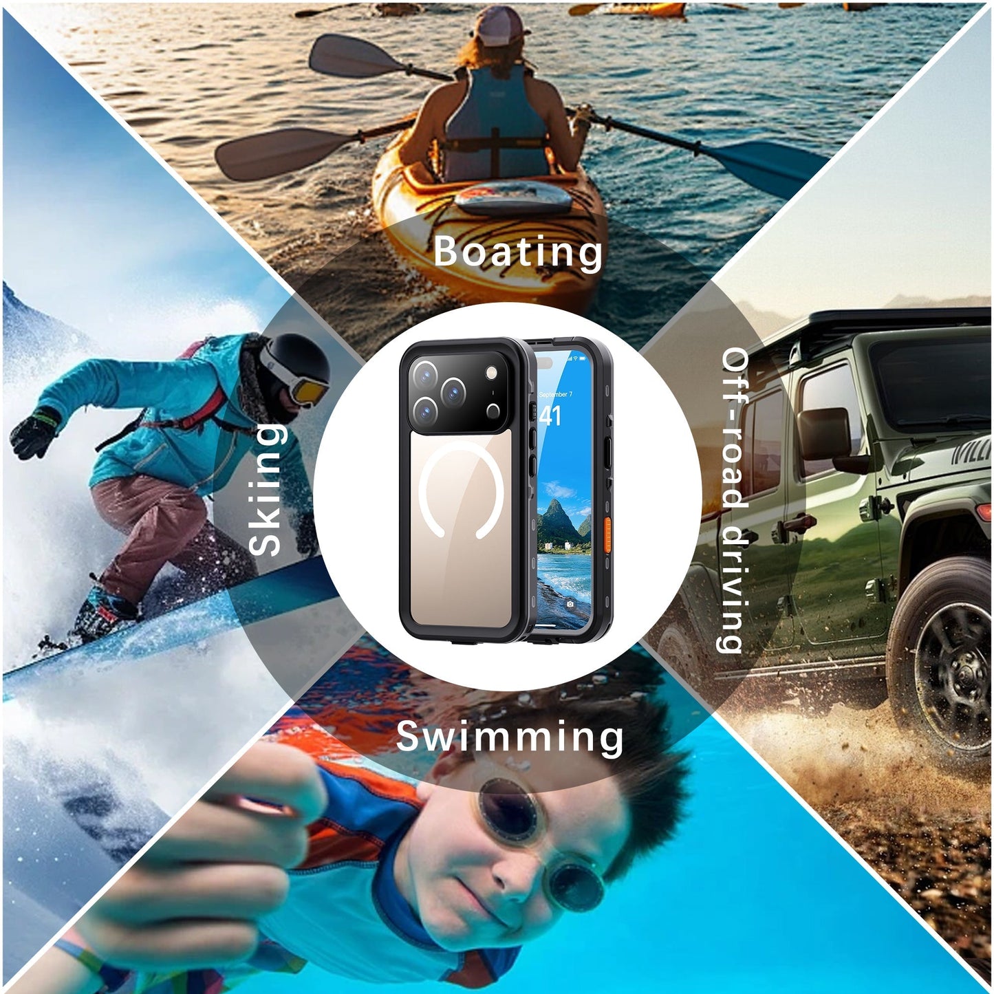 IP68 Waterproof MagSafe Case for iPhone 17 Pro - Shockproof Lifeproof
